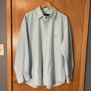 Ralph Lauren Men's Blue Label Button Down Long Sleeve Shirt Oxford 2XB Big Tall